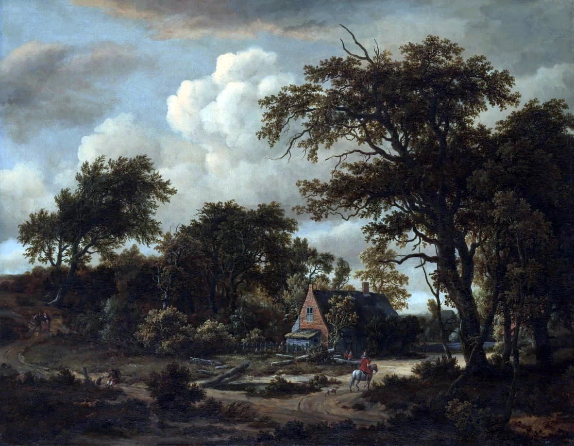 Paesaggio boscoso con casa e cavaliere - Art Institute of Chicago, Mr. and Mrs. W. W. Kimball Collection
